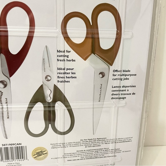 KitchenAid Multi-Color Shears Set All Purpose Utility Herb Snips Bent Scissors - Picture 8 of 12